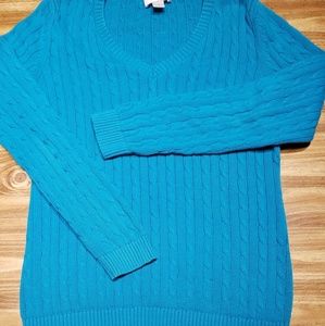 LOFT Blue V-Neck Sweater